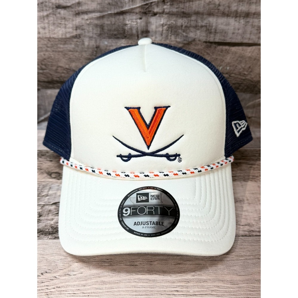 NWT New Era Virginia University 940 Court Sport Trucker Hat Rope Snapback